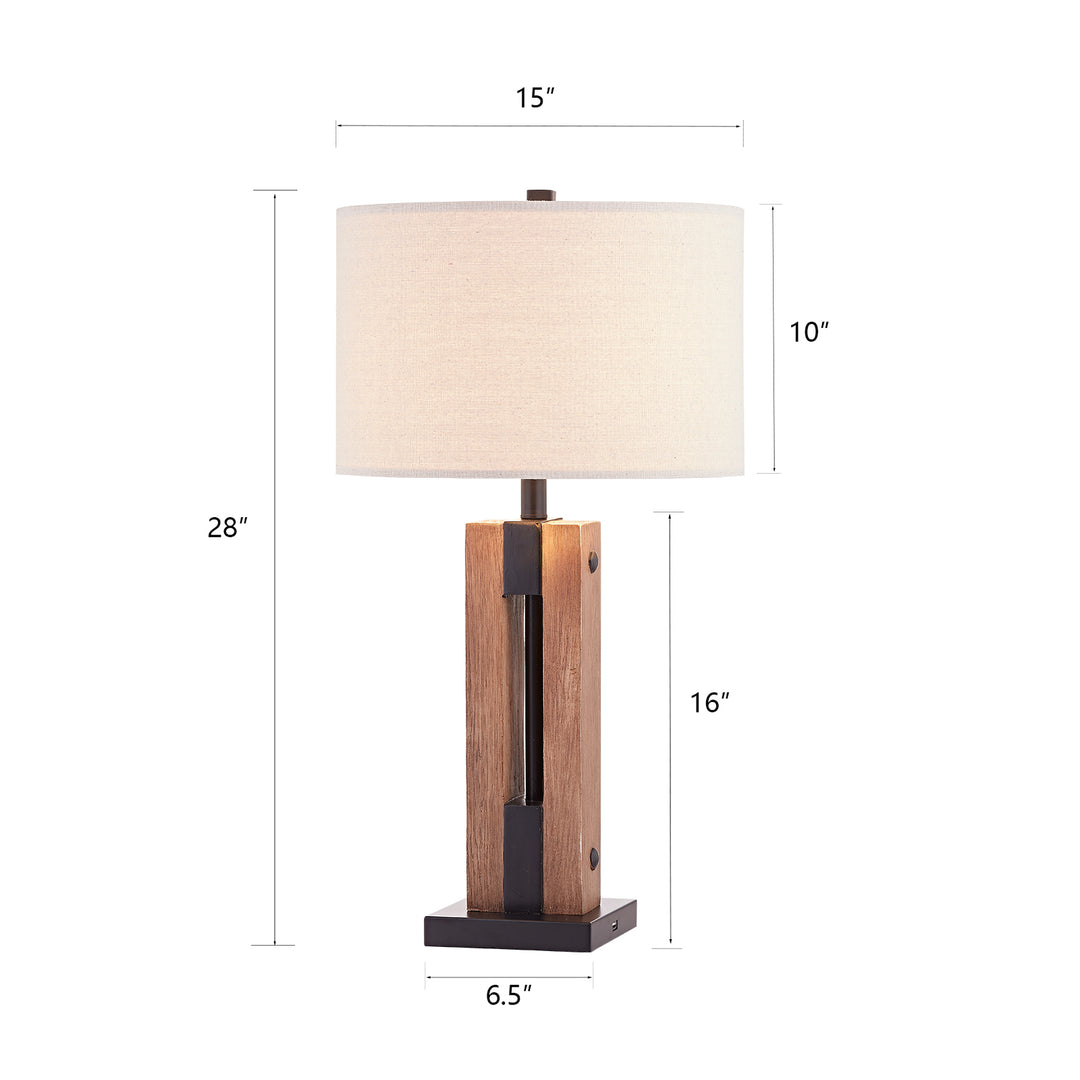 Maxax Resin USB Table Lamp (Set of 2)