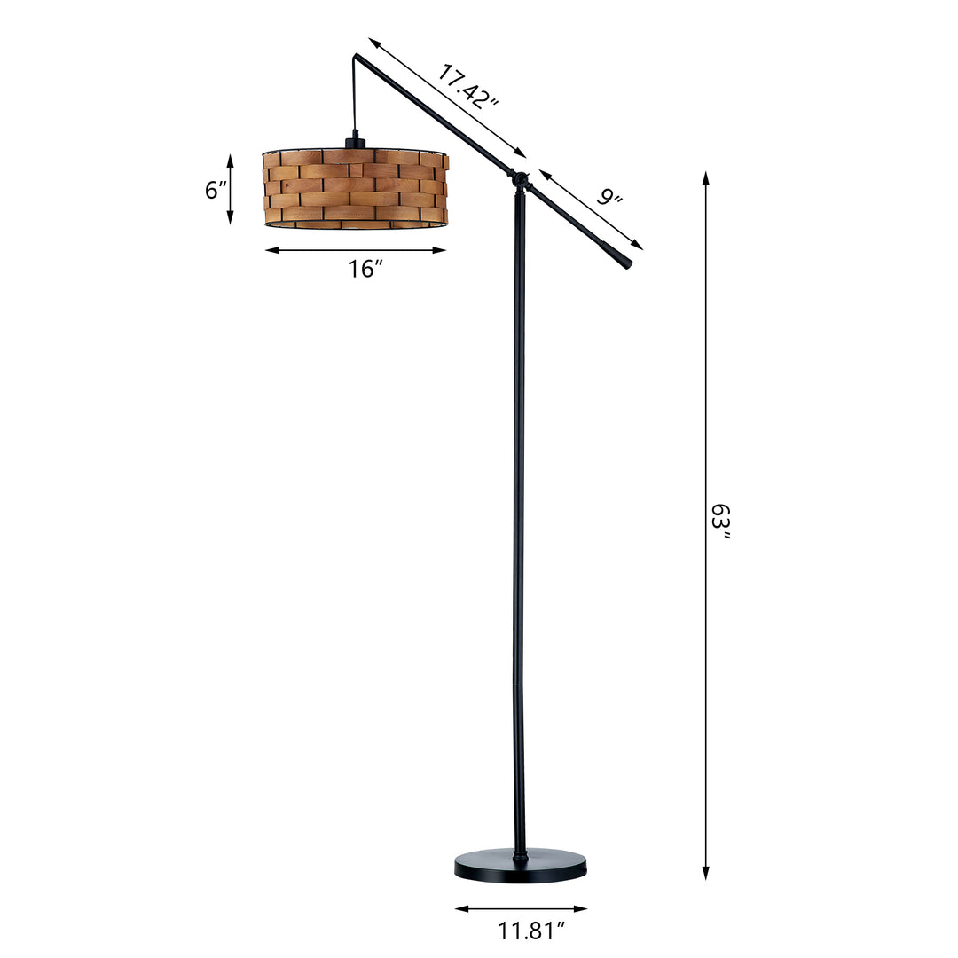 Maxax 73'' Black Arched/Arc Floor Lamp #F156-WD