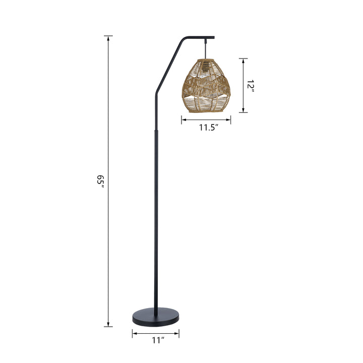 Maxax 65 Arched Floor Lamp #F142-BK