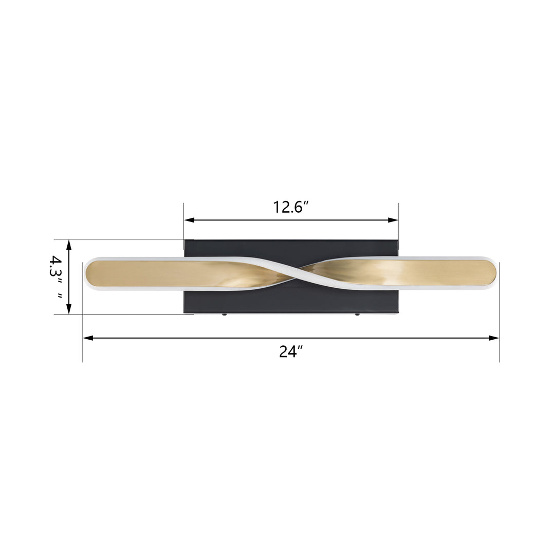 1 - Light Dimmable LED Bath Bar