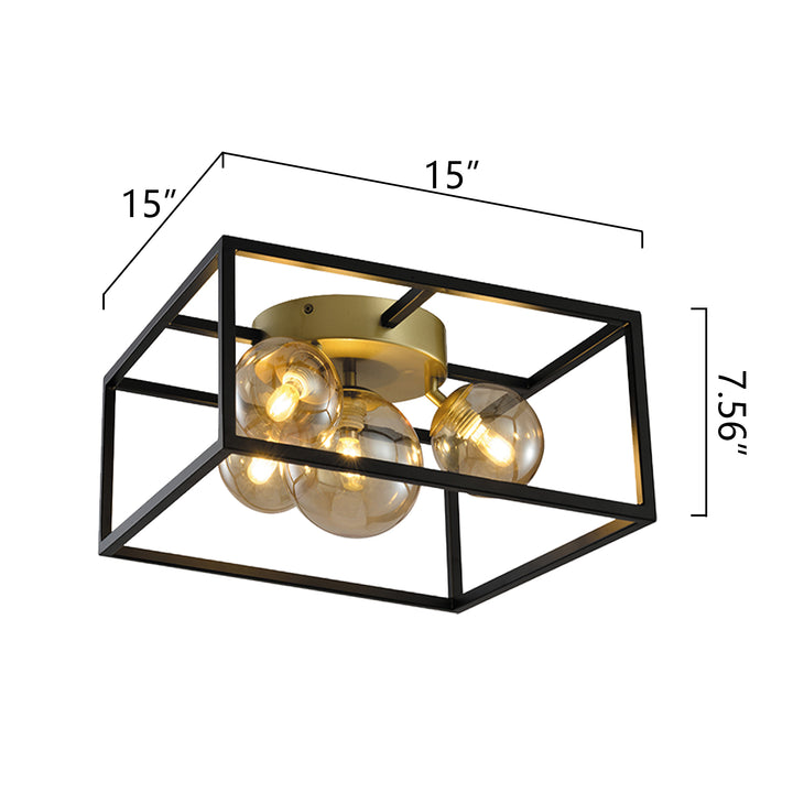 Maxax 4 - Light 15in Square Flush Mount #MX21007