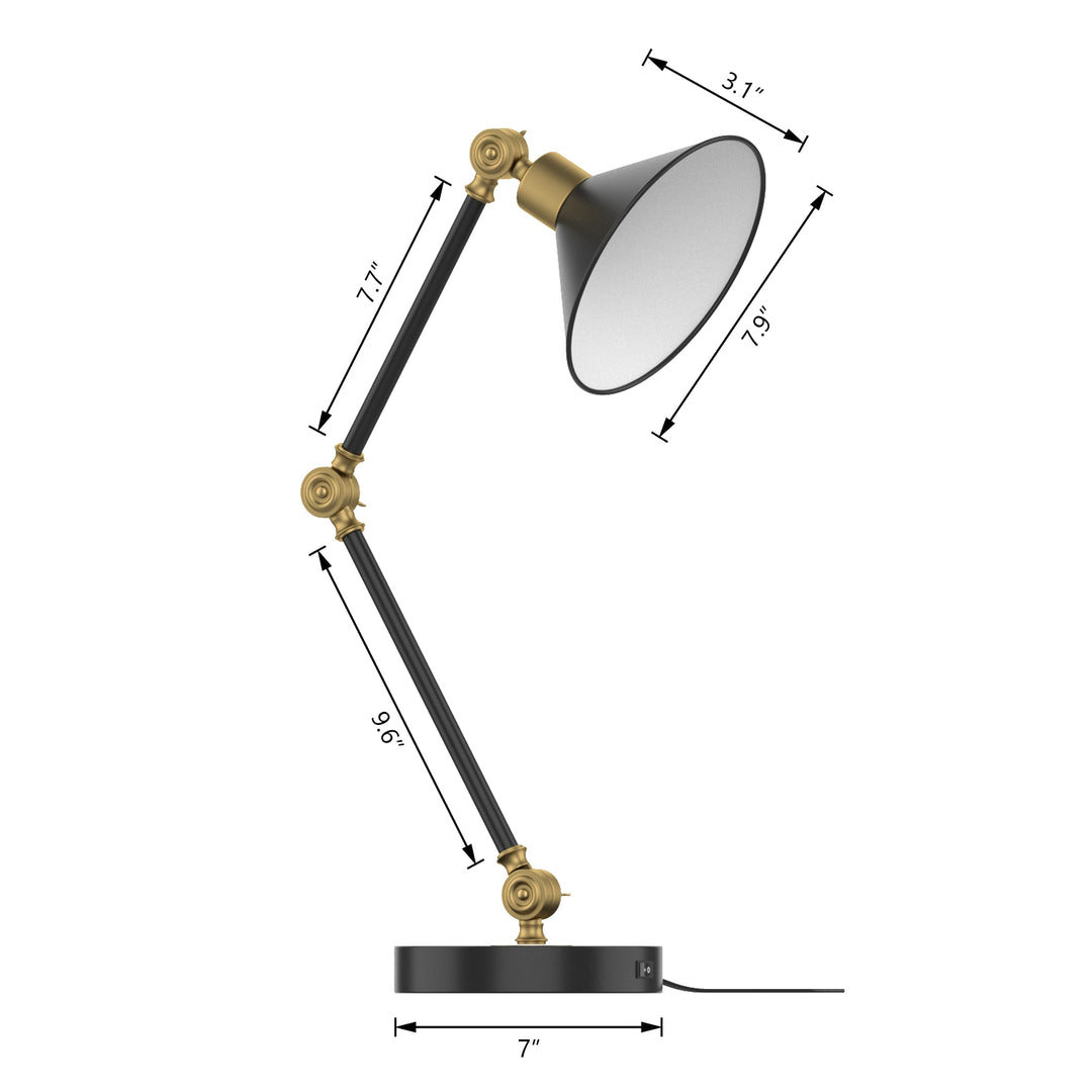 Adjustable Metal USB Desk Lamp