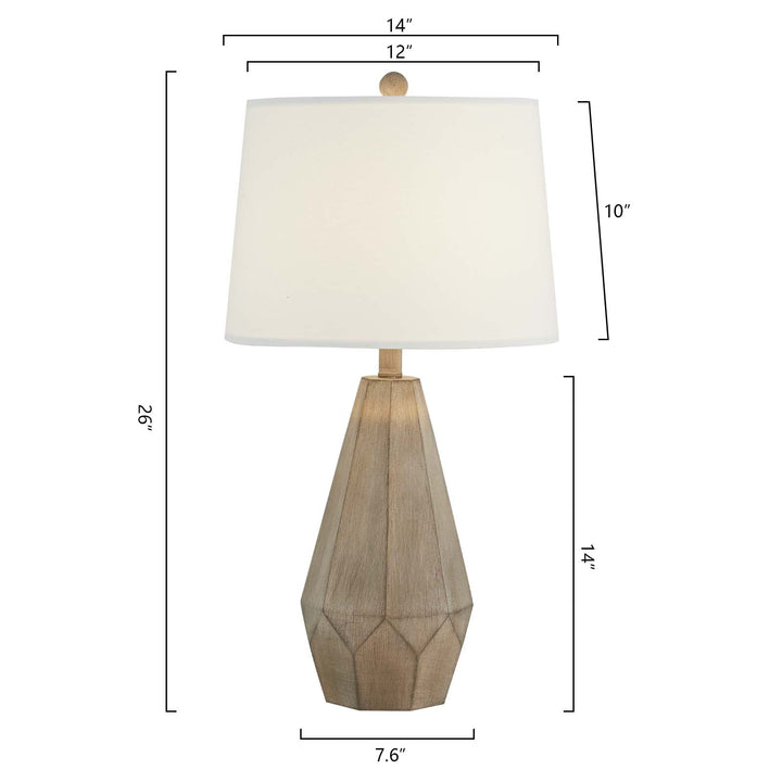 Maxax 26 Inch Bedside Wood Table Lamp Set of 2 #T116