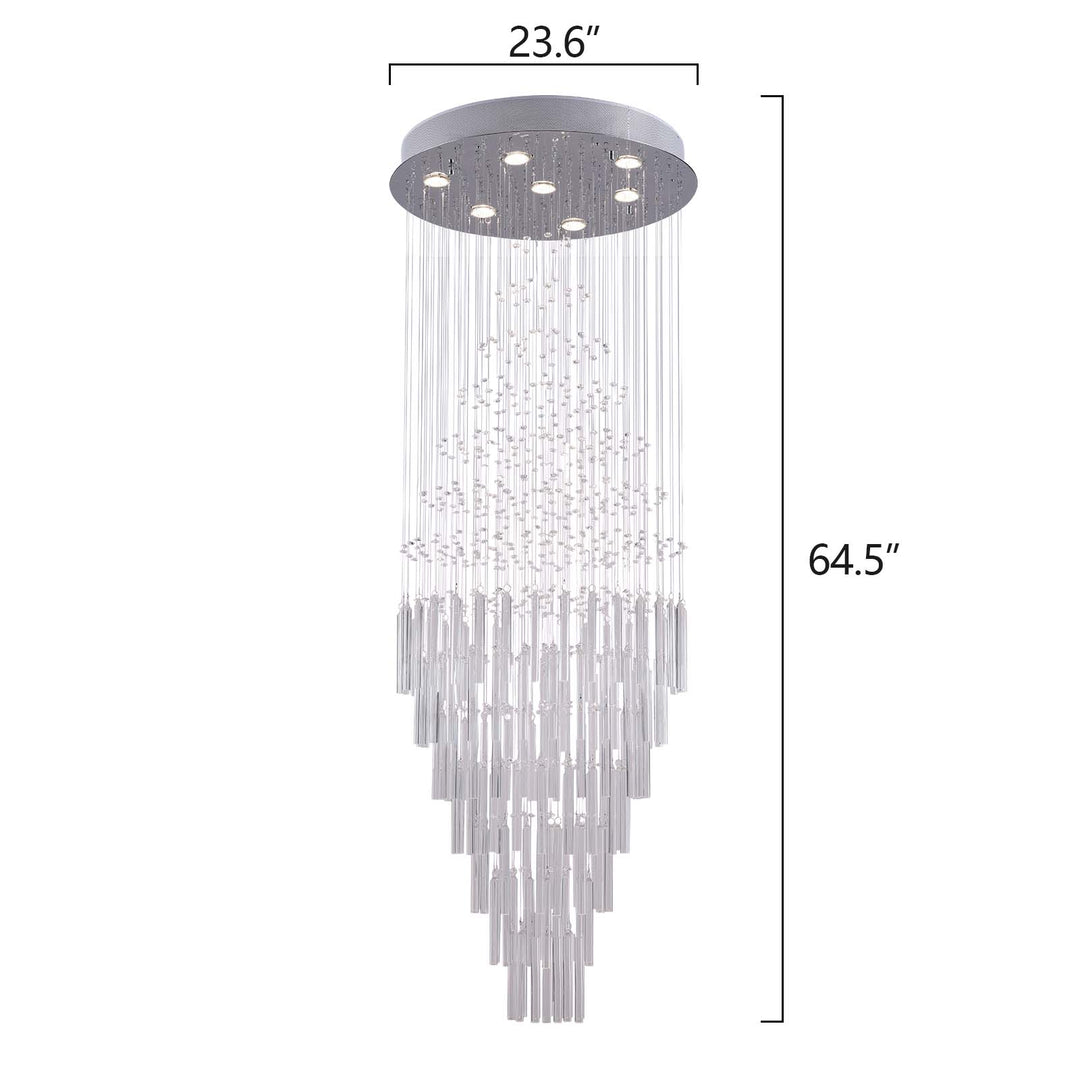 Maxax Luxury Modern Prizm Raindrop Crystal Chandelier #MX16006