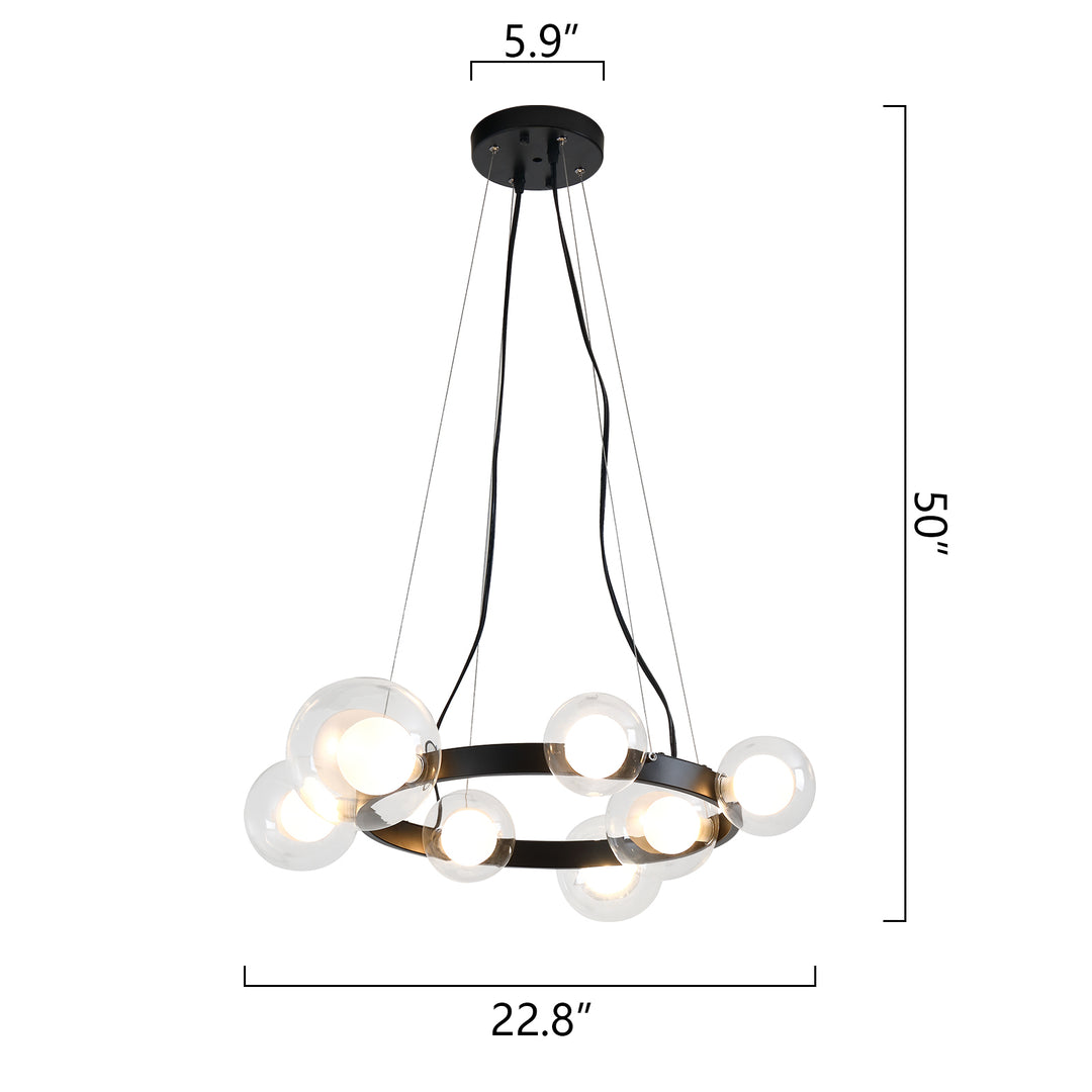 Maxax 7 - Light Candle Style Chandelier With Wrought Iron Accents #MX19123