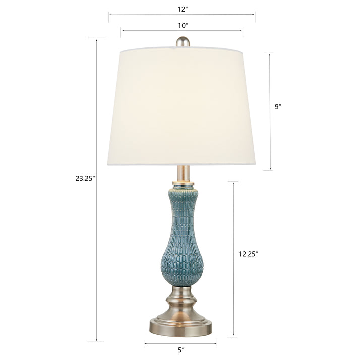 Maxax 23in Light Blue Bedside Lamp Set of 2 #T93