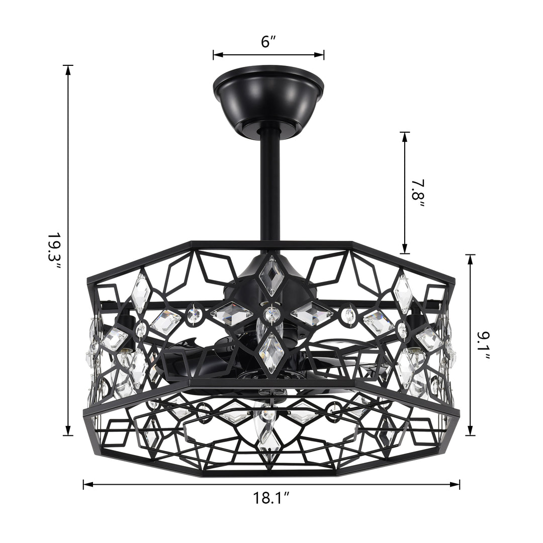 Maxax 18.1'' Ceiling Fan with Light Kit #26002