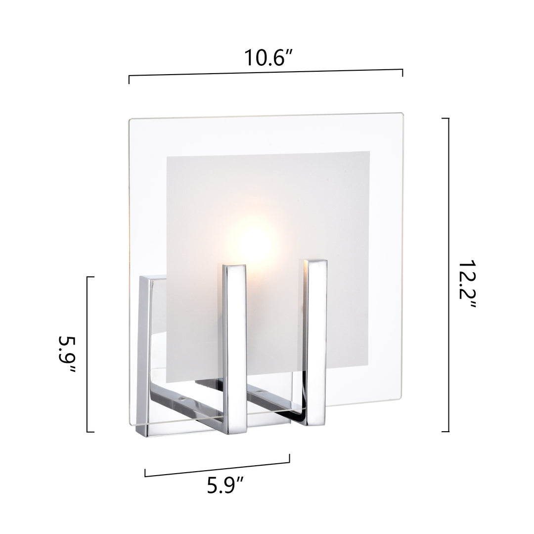 Maxax 1 - Light Dimmable Chrome Wall Sconce (Set of 2) #19157