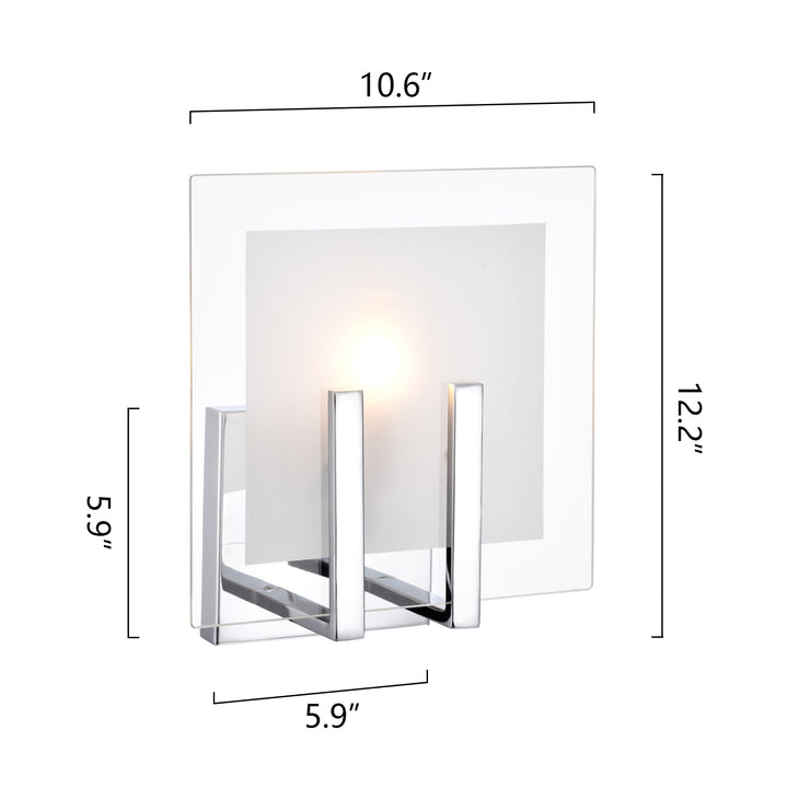 Maxax  1 - Light Dimmable Chrome Wall Sconce (Set of 2)  #19157-1CH