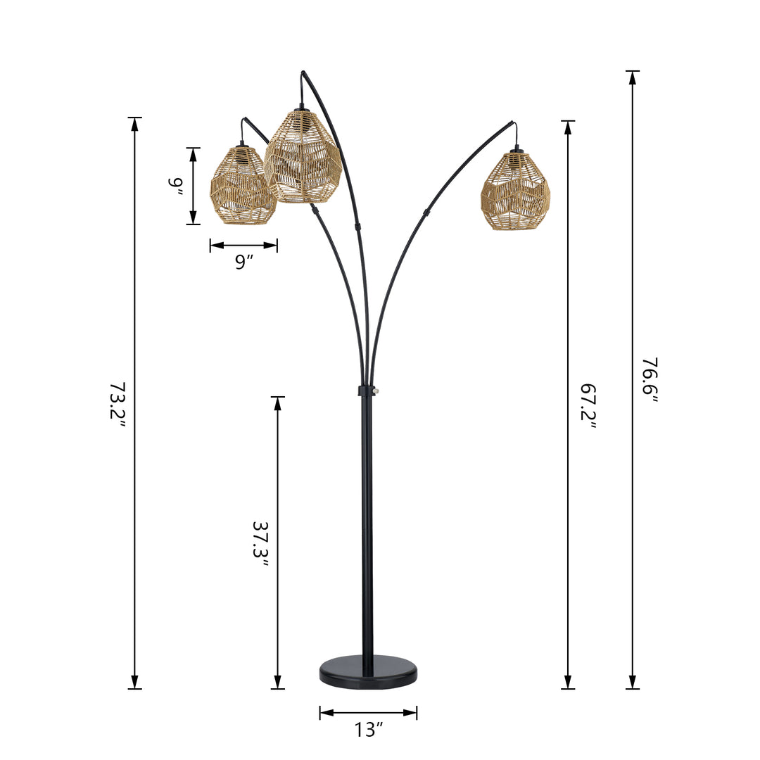 Maxax 76.6'' Black Tree Floor Lamp #F151-BK