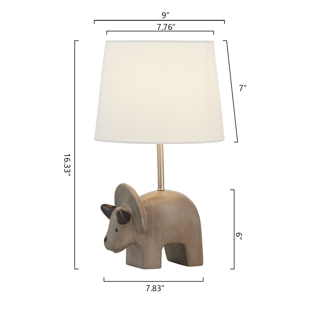 Maxax 16 Inch Bedside Grey Child/Kids Table Lamp #T112