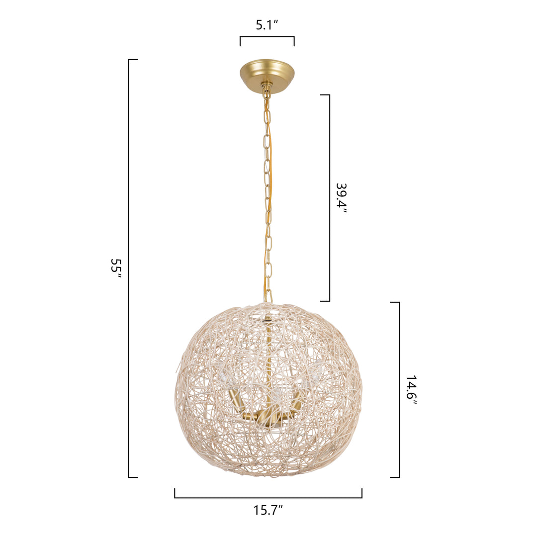 Maxax 3 - Light Dimmable Globe Chandelier #19201