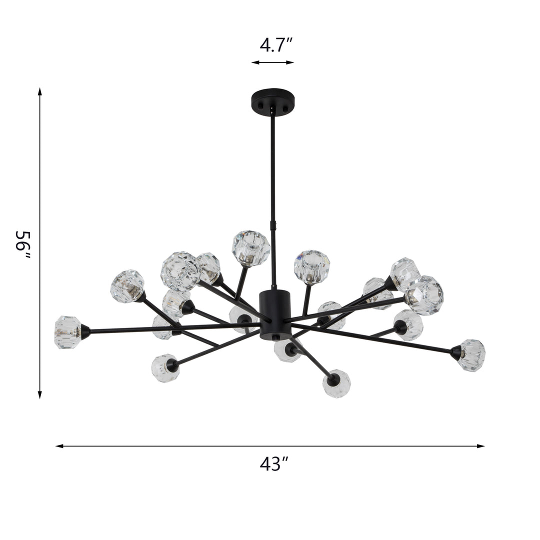 Maxax 18 - Light Dimmable Sputnik Modern Chandelier #19210-18