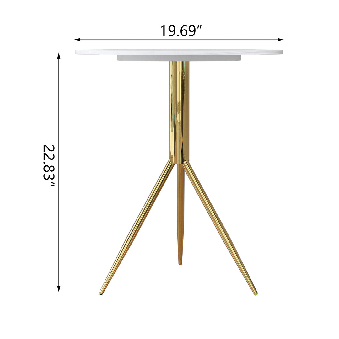 Maxax 22.83'' Tall Marble 3 Legs End Tables #23001