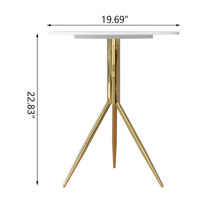 Maxax 22.83'' Tall Marble 3 Legs End Tables #23001-WG