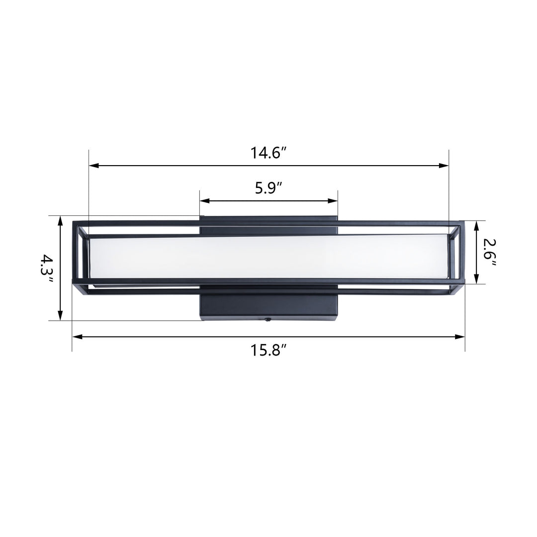 Glint 1-Light Dimmable LED Bath Bar #MX21049