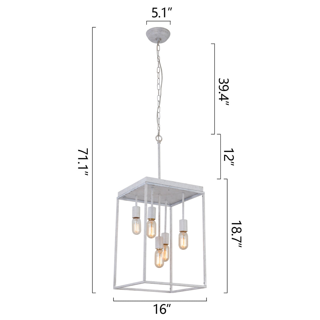 Maxax 5 - Light Square / Rectangle Chandeliers #19191