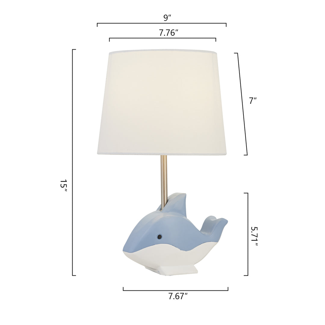 Maxax 15 Inch Bedside Blue Child/Kids Table Lamp #T113