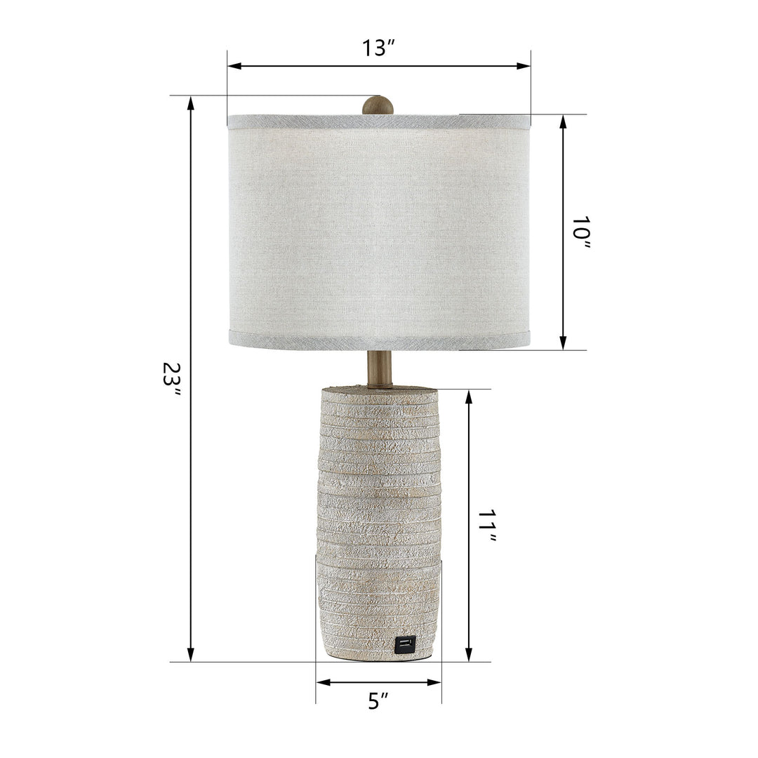 Resin USB Table Lamp (Set of 2) #T188