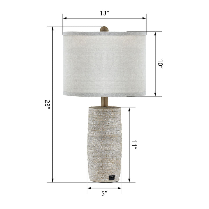 Resin USB Table Lamp (Set of 2) #T188