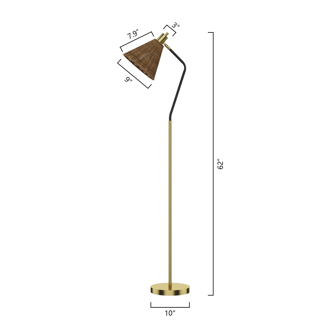 Maxax 62 Nature Rattan Task/Reading Floor Lamps #F137-BG