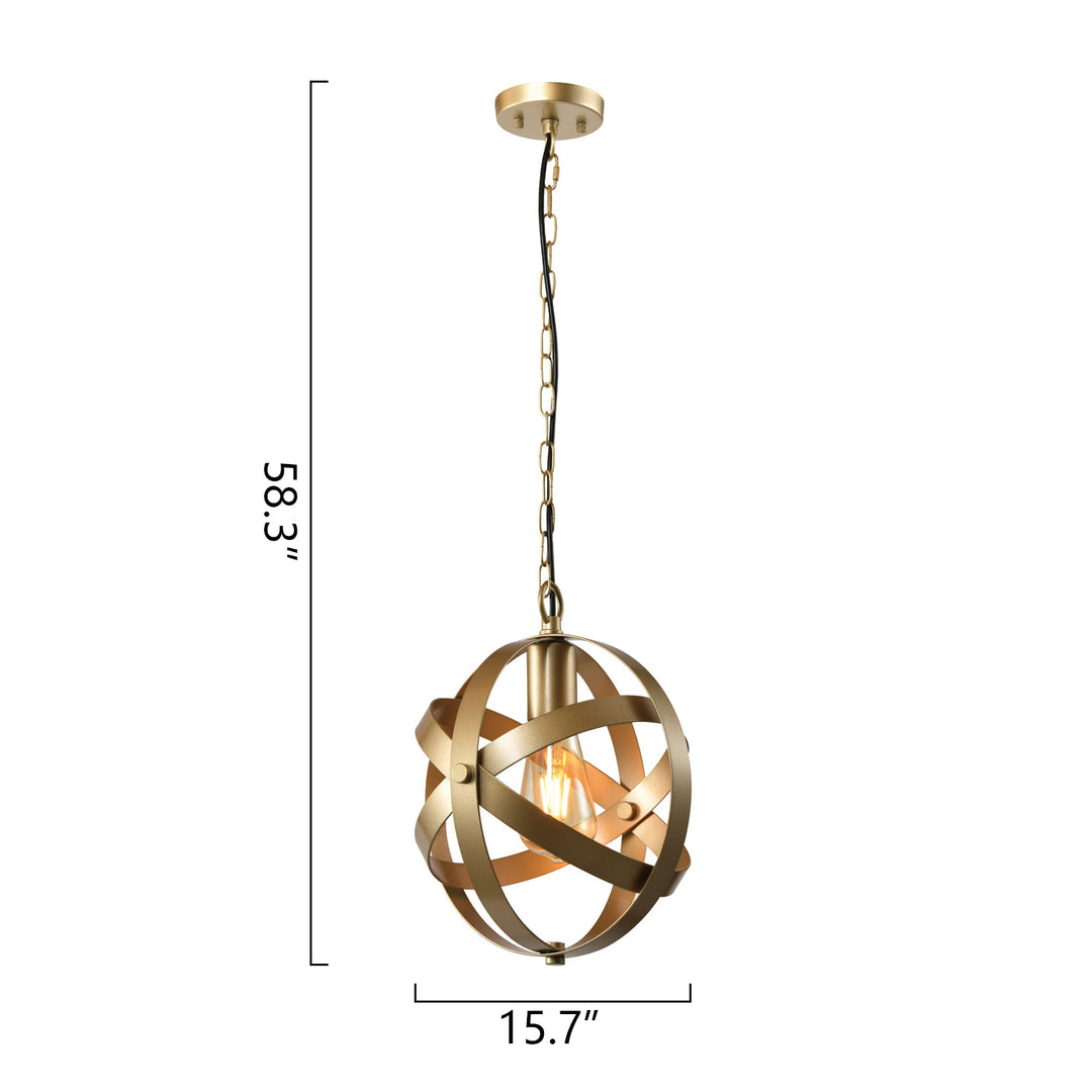 1 - Light Champagne Gold Pendant Light #MX21016