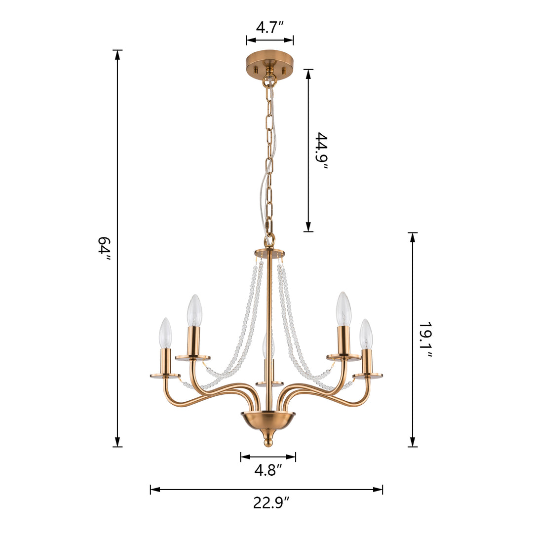 5 - Light Dimmable Classic / Traditional Chandelier #29003