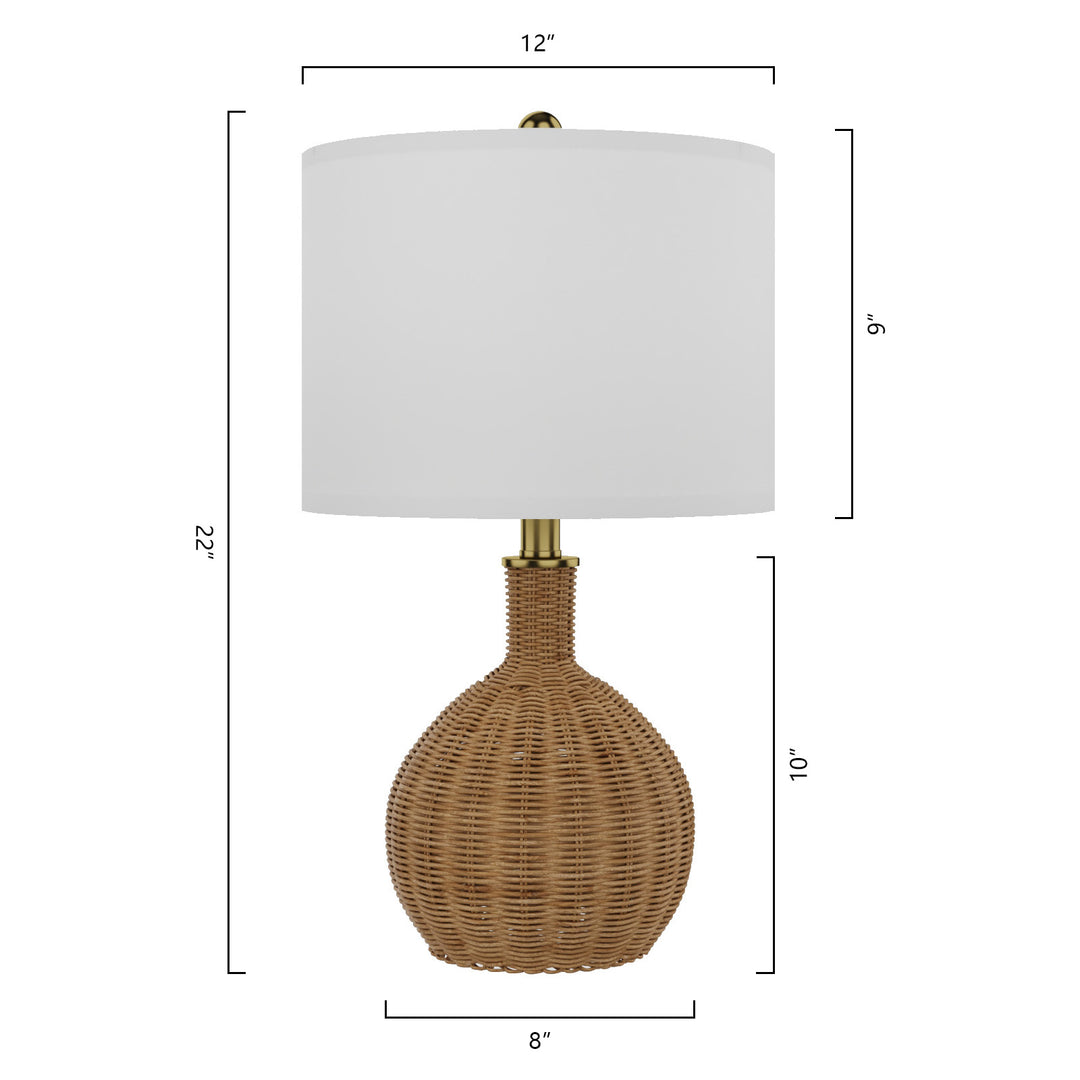 22in Rattan Table Lamp #T133-RAT