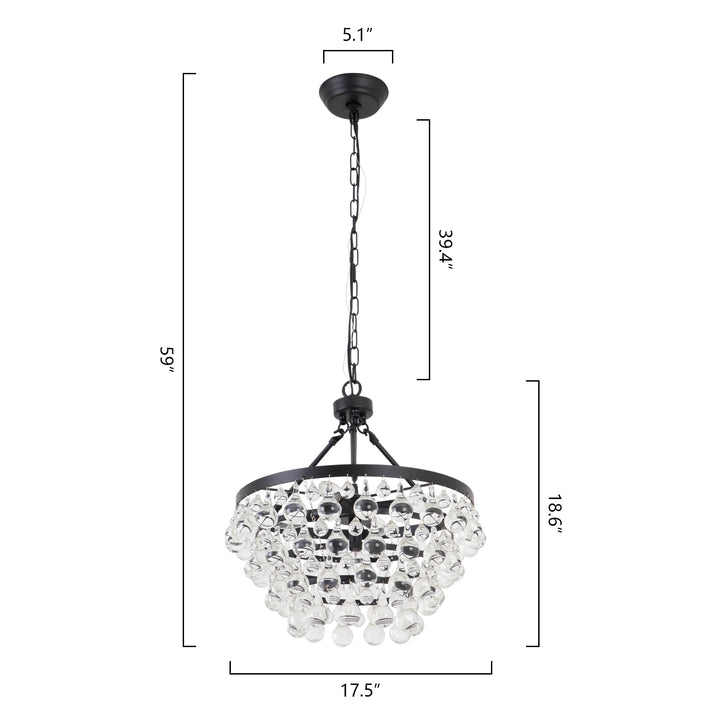 Maxax 5 - Light Dimmable Tiered Chandelier #19206