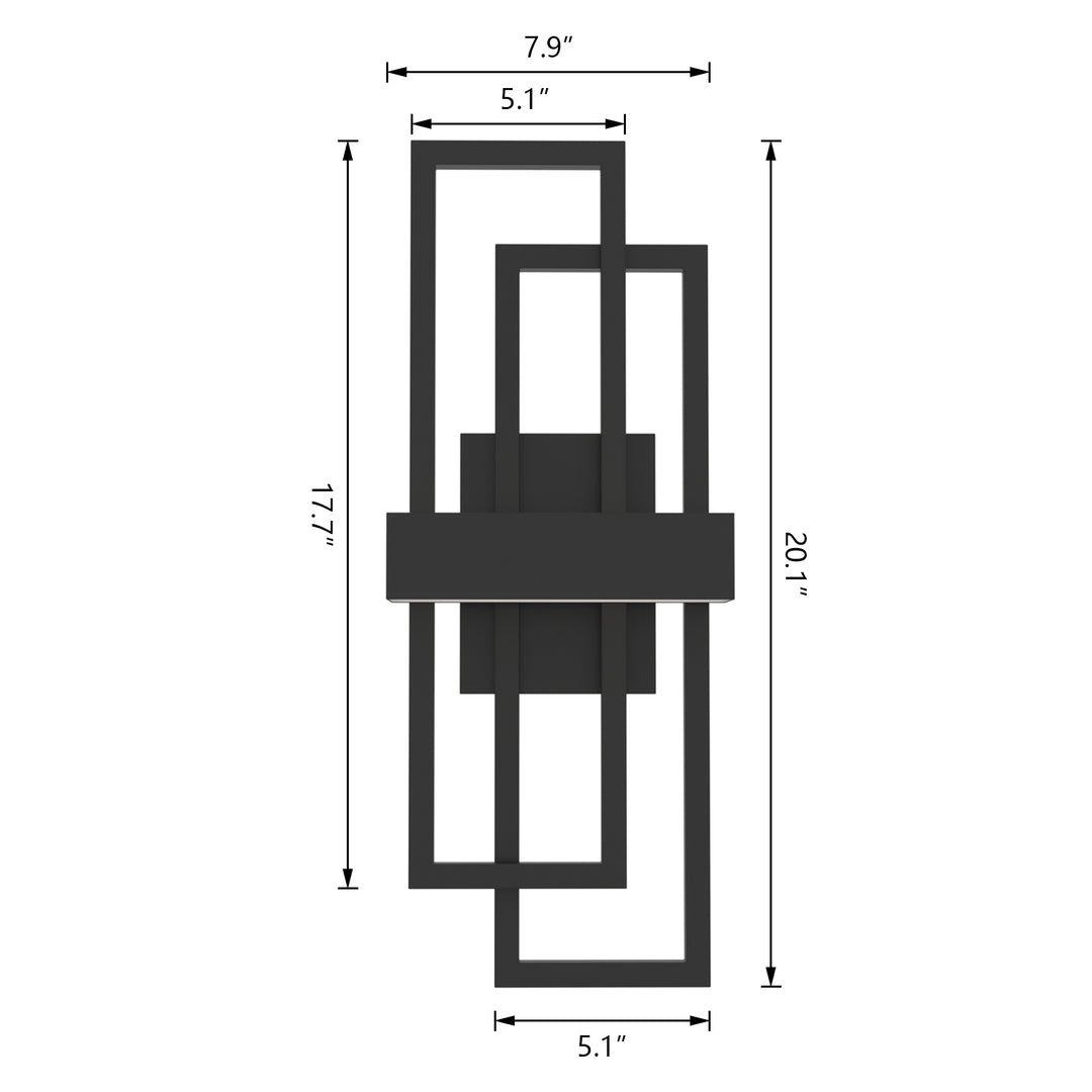 Maxax LED Wall Light #7031-2BK