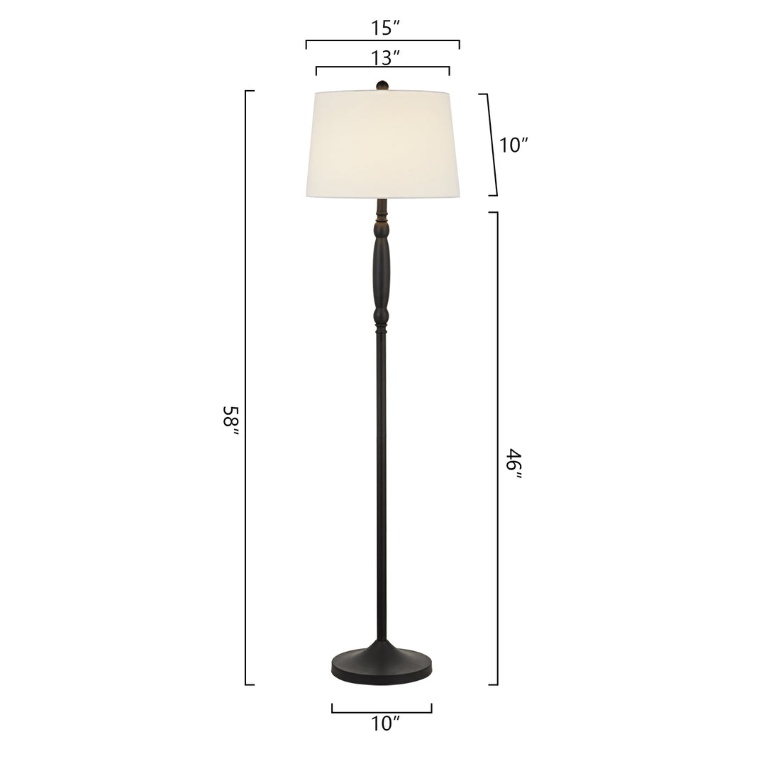 Matte Traditional Floor & Table Lamp Set (Set of 3) #TF102-BK