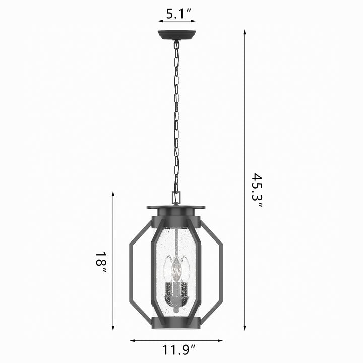 Maxax 3 - Light Outdoor Hanging Lantern #7011