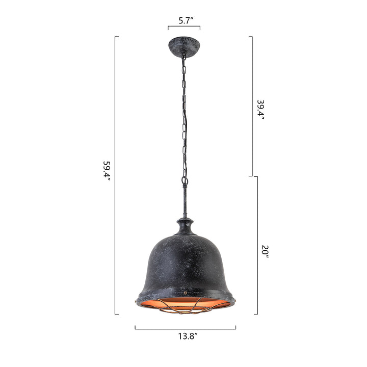 Maxax 1 - Light Unique Dome Industrial Pendant Lighting #19190