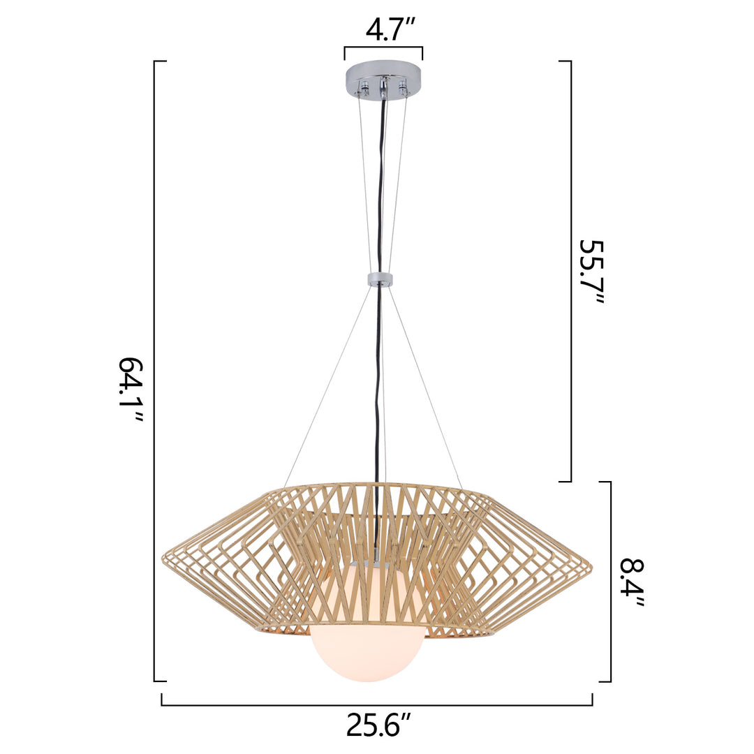 Maxax 1 - Light Lantern Globe Pendant With Wrought Iron Accents #19192