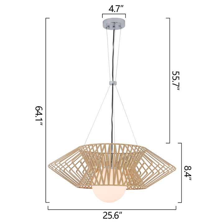 Maxax 1 - Light Lantern Globe Pendant With Wrought Iron Accents #19192