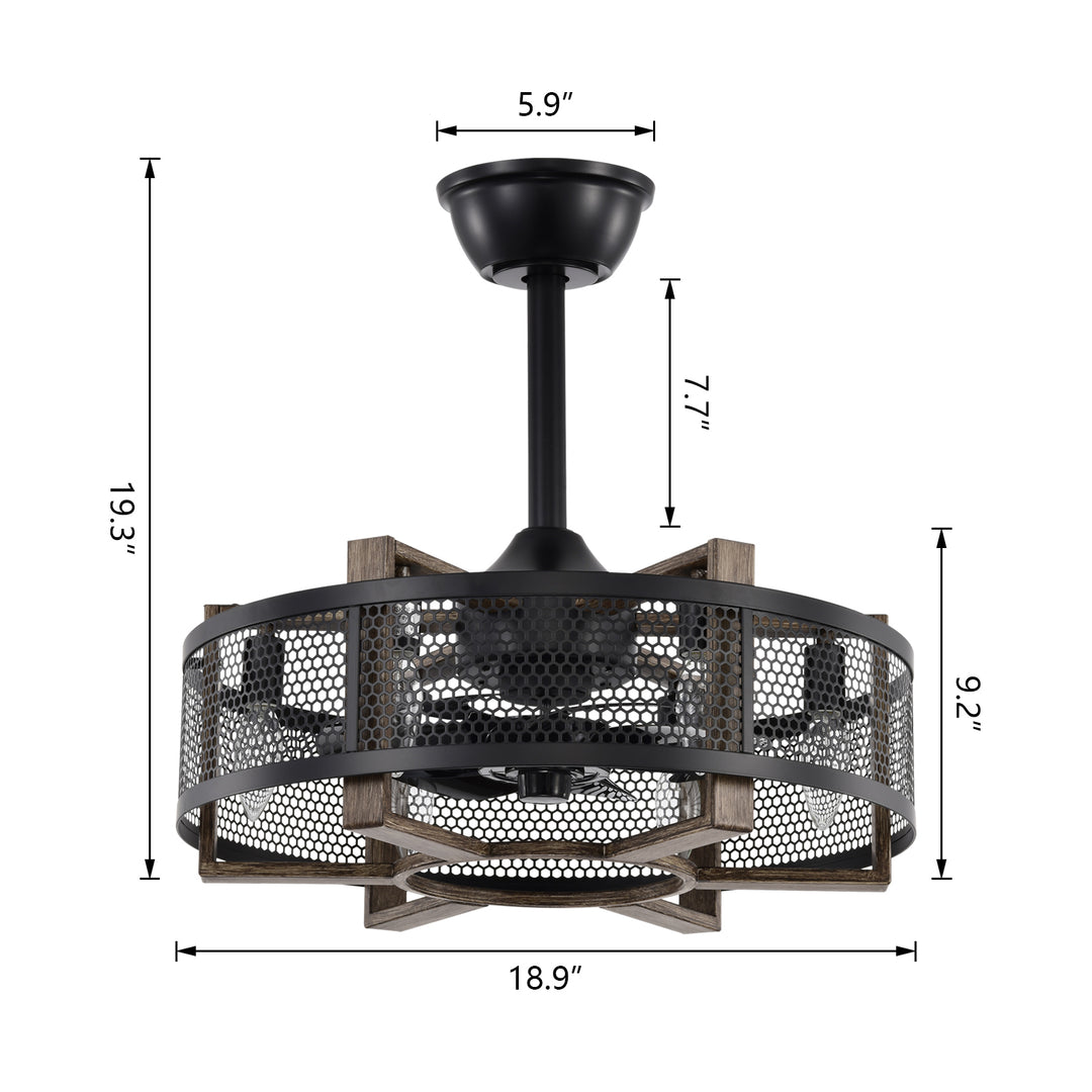 Maxax 18.9'' Ceiling Fan with Light Kit #26003