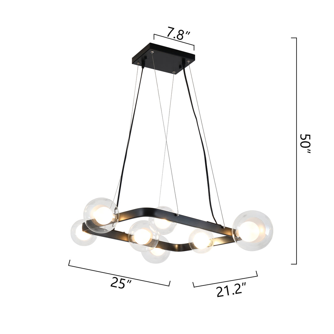 Maxax 7 - Light Candle Style Wagon Wheel Chandelier With Wrought Iron Accents #MX19124-7