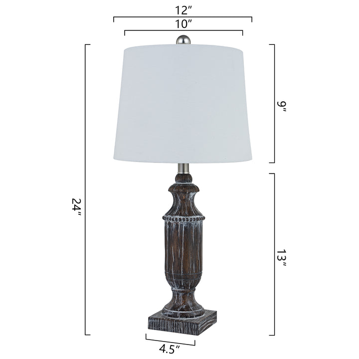 Maxax 24 Inch Vintage Table Lamp Set (Set of 2) #T119-BN