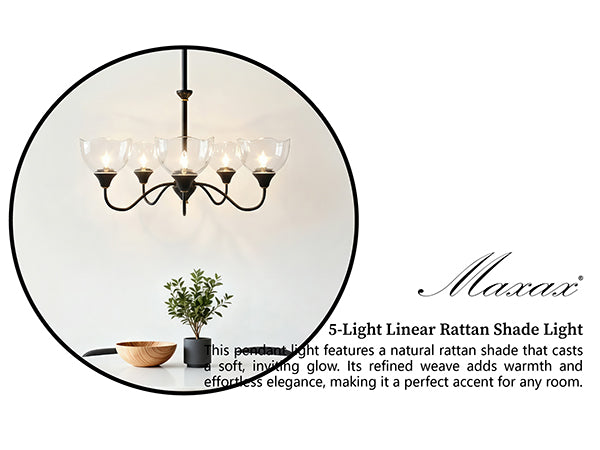 Shine Black Modern Spider Chandelier with Glass Shade for Dining Room or Kitchen Island #48004