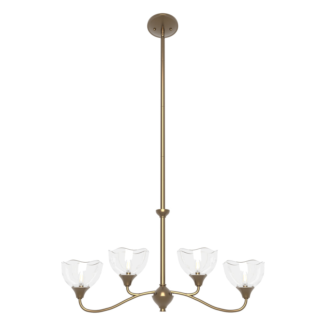 Shine Black Modern Spider Chandelier with Glass Shade for Dining Room or Kitchen Island #48004