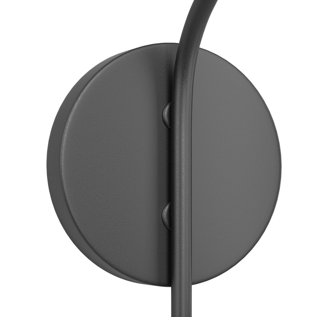 Shine Black and Gold ETL Dimmable Wall Sconces with Petal Shaped Glass Shade #48007