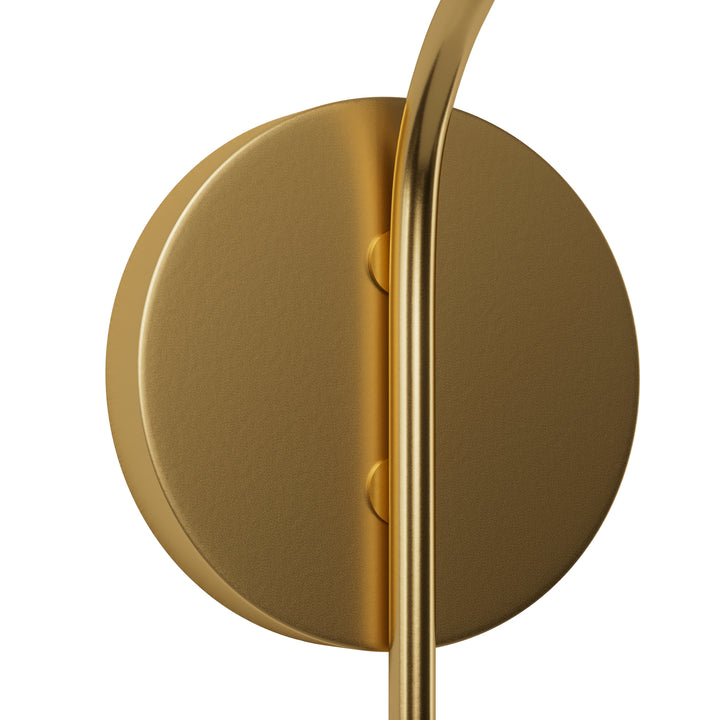Shine Black and Gold ETL Dimmable Wall Sconces with Petal Shaped Glass Shade #48007