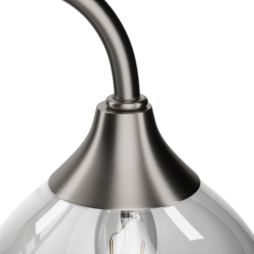 Shine Black and Gold ETL Dimmable Wall Sconces with Petal Shaped Glass Shade #48007