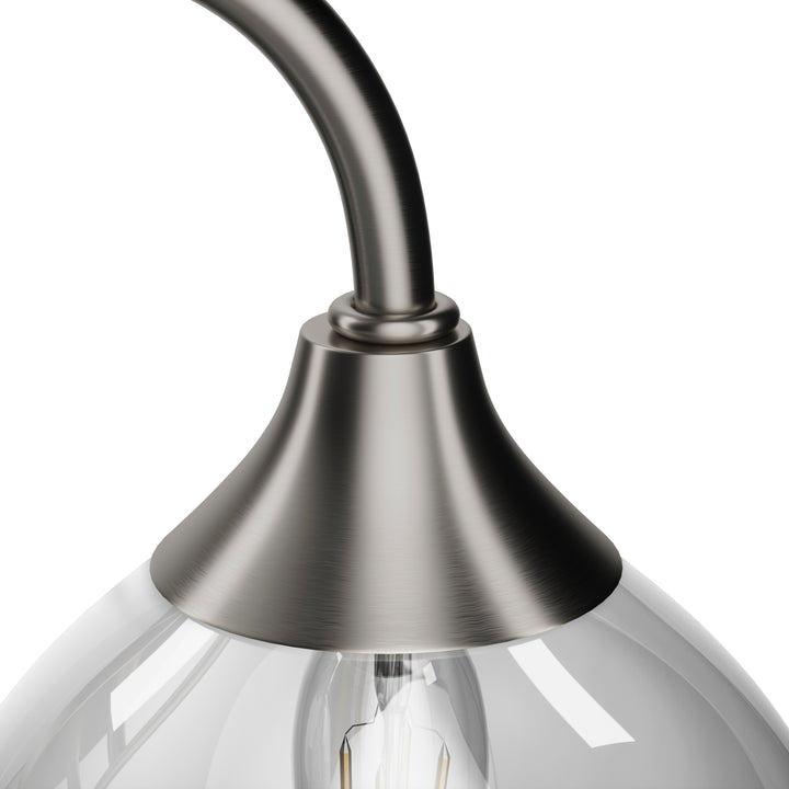Shine Black and Gold ETL Dimmable Wall Sconces with Petal Shaped Glass Shade #48007