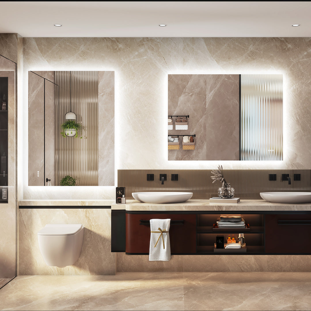 Elevate Home Modern Frameless LED Lighted Anti-Fog Dimmable Tempred Bathroom&Vanity Mirror #BL02