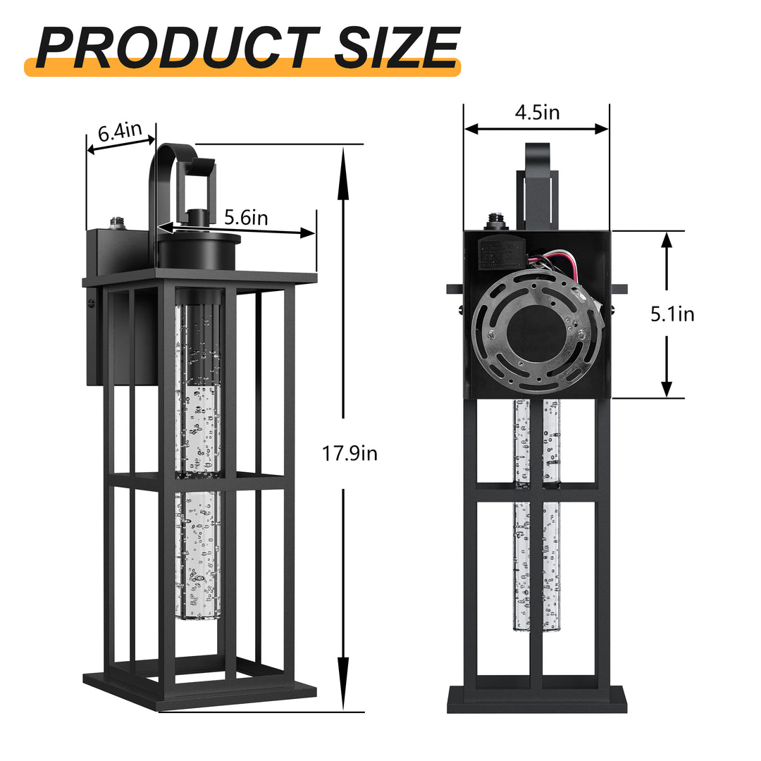 Veranda 20'' H Dimmable Led Black Iron Outdoor Wall Light #OW7108