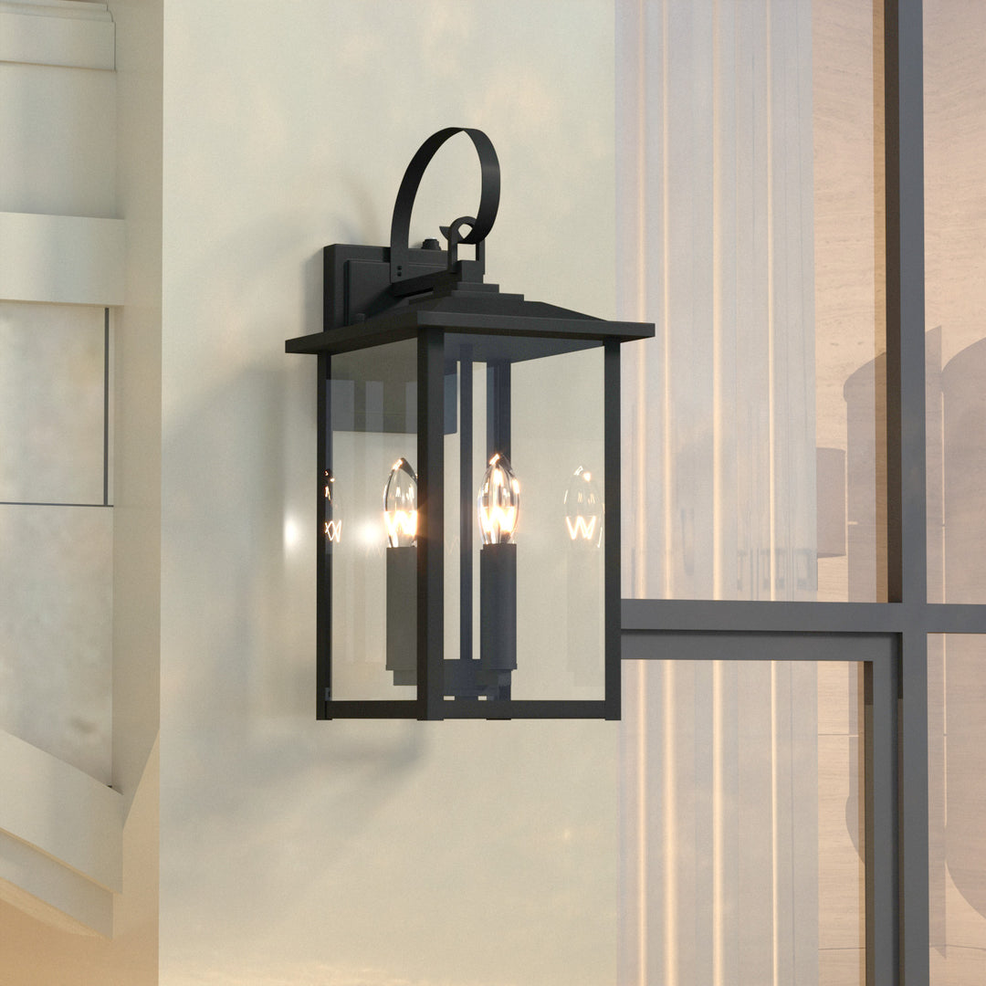 Maxax 3 - Bulb 19.88'' H Outdoor Wall Lantern with Dusk to Dawn