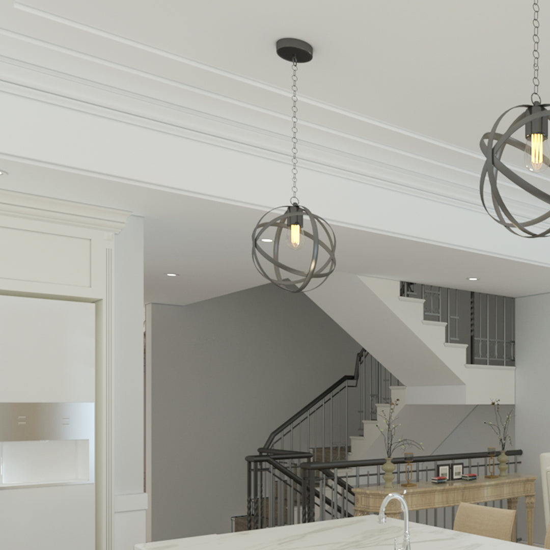 Maxax 1 - Light Single Black Globe Pendant #MX21016