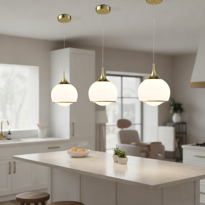 Nimbus 1-light Led Single Glass Pendant For Hallway/kitchen Island #MX21051