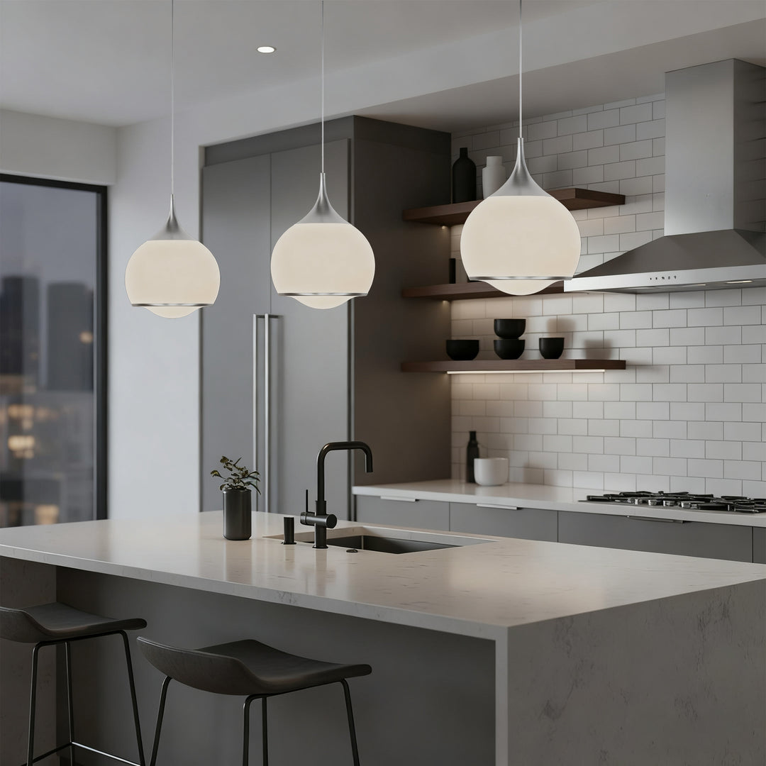 Nimbus 1-light Led Single Glass Pendant For Hallway/kitchen Island #MX21051